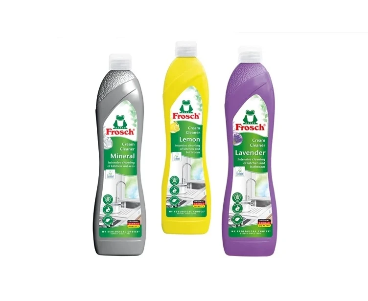 Frosch Cream Cleaner 500ml – Mineral, Lemon și Lavender | Curățare puternică pentru bucătărie și baie 